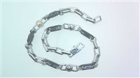 Pulsera Zancan Hombre in Plata Ceramica ESB411R